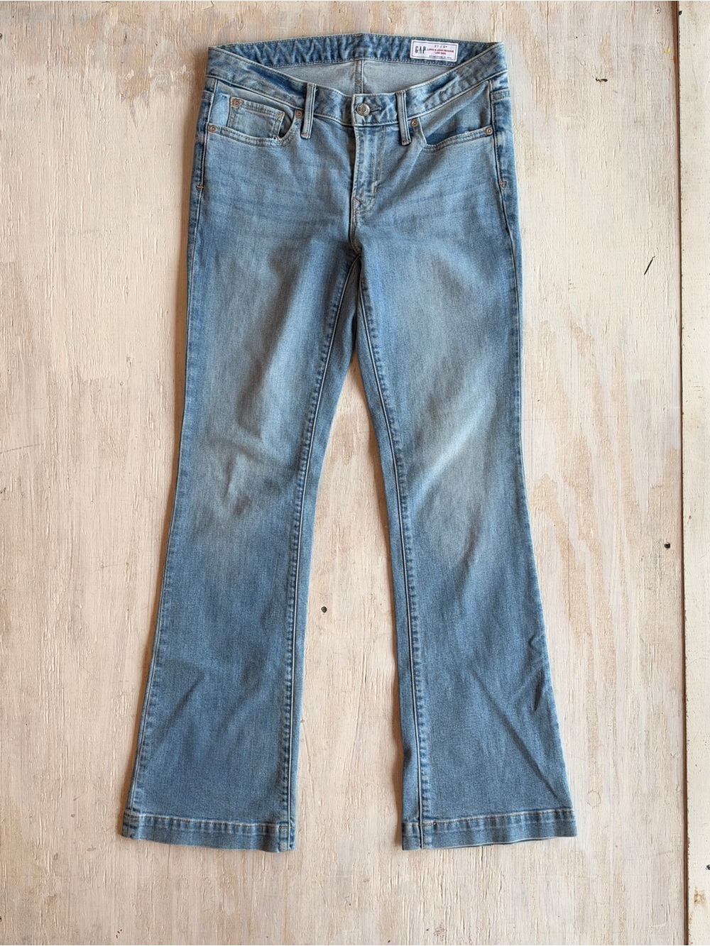 GAP Light Blue Flared Women's Jeans Long & Lean Reissue Low Rise